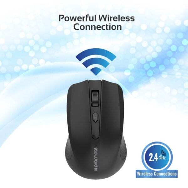 Promate Clix-8 2.4GHz Wireless Ergonomic Optical Mouse - Image 2